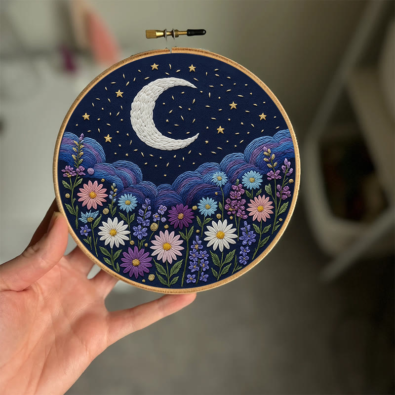 Rubbyoo Embroidery Kit - Shining Starry Sky | Night Hoop Art | Unique Handmade Craft  - image 8