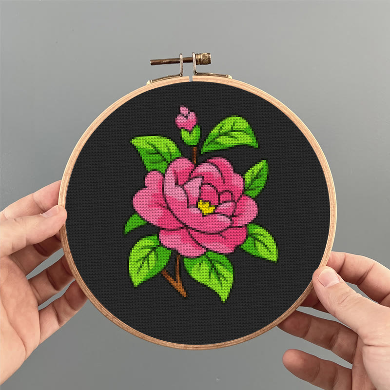  Cross Stitch Kit - Blooming Rose | Diy Floral Handicraft | Office Wall Decorations - image 5