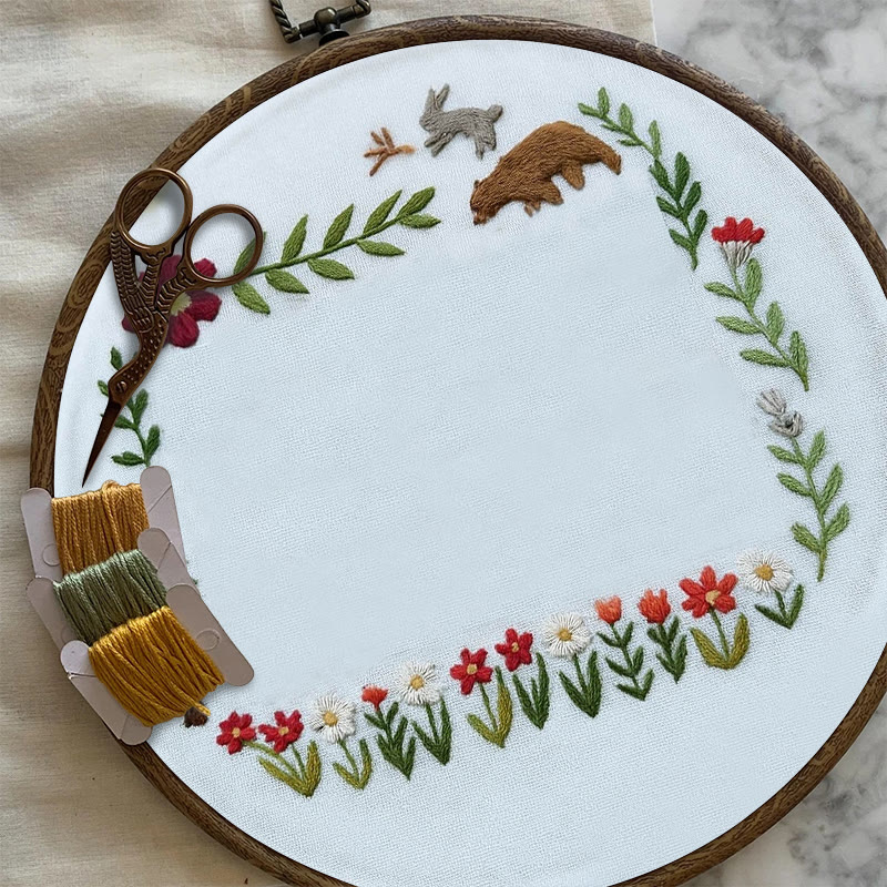 Rubbyoo Embroidery Photo Frame Kit - Floral Mountain Path | Personalized Handicraft | Unique Photo Memory  - image 6