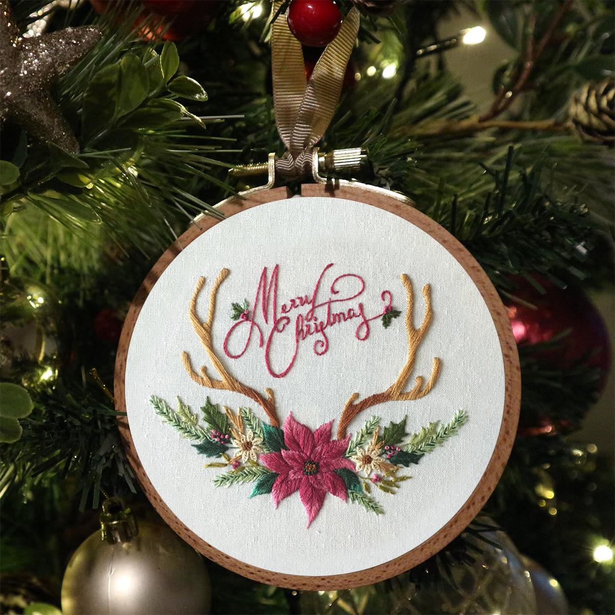 Rubbyoo Embroidery Kit -Merry Christmas Deer Antler  - image 6