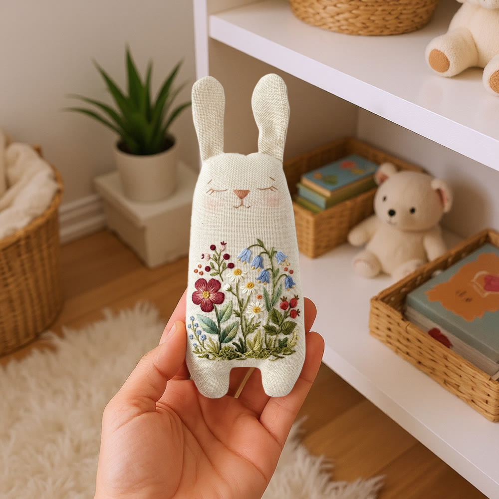 Rubbyoo Bunny Toy Embroidery Kit  - Wildflower | Stuffed Bunny Pattern| Lovely Bunny Craft  - image 7