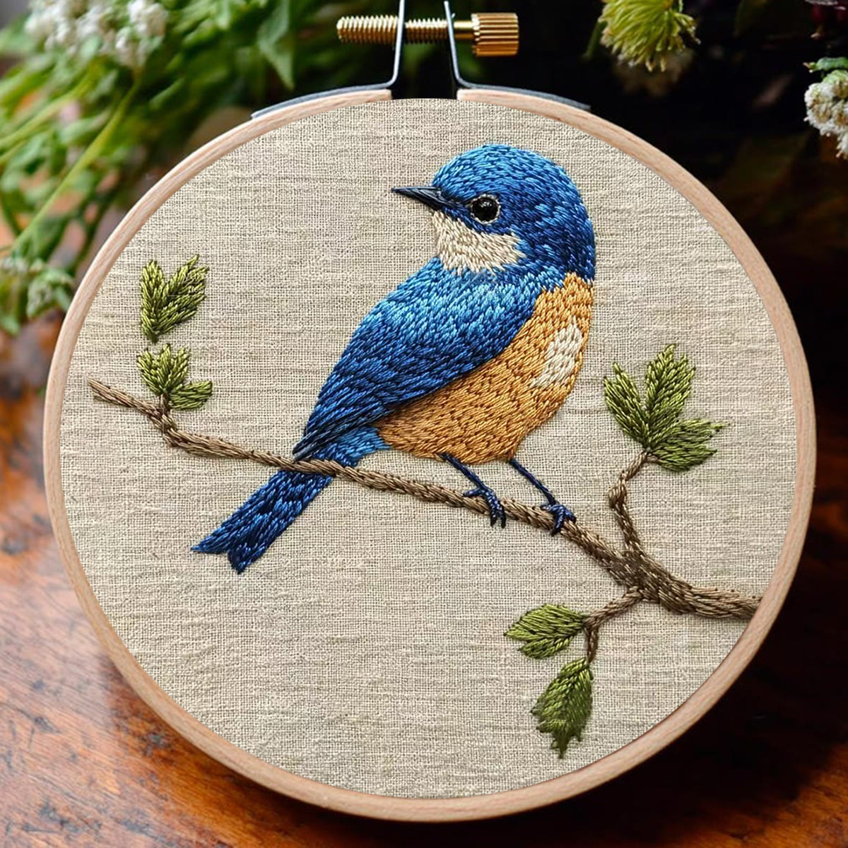 Rubbyoo Embroidery Kit - Blue Bird | Modern Decorative Craft | Personalized Gift For Her - image 6