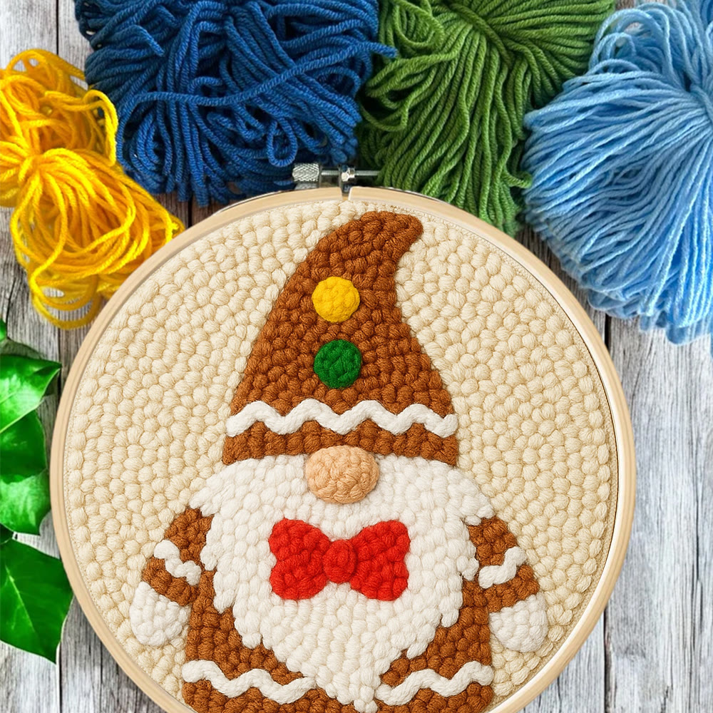 Cute Gnome Punch Needle Kit – Beginner-friendly Project | Charming Handmade Decorative Wall Art - image 3
