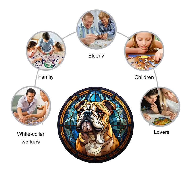 Bulldog - Wooden Jigsaw Puzzle