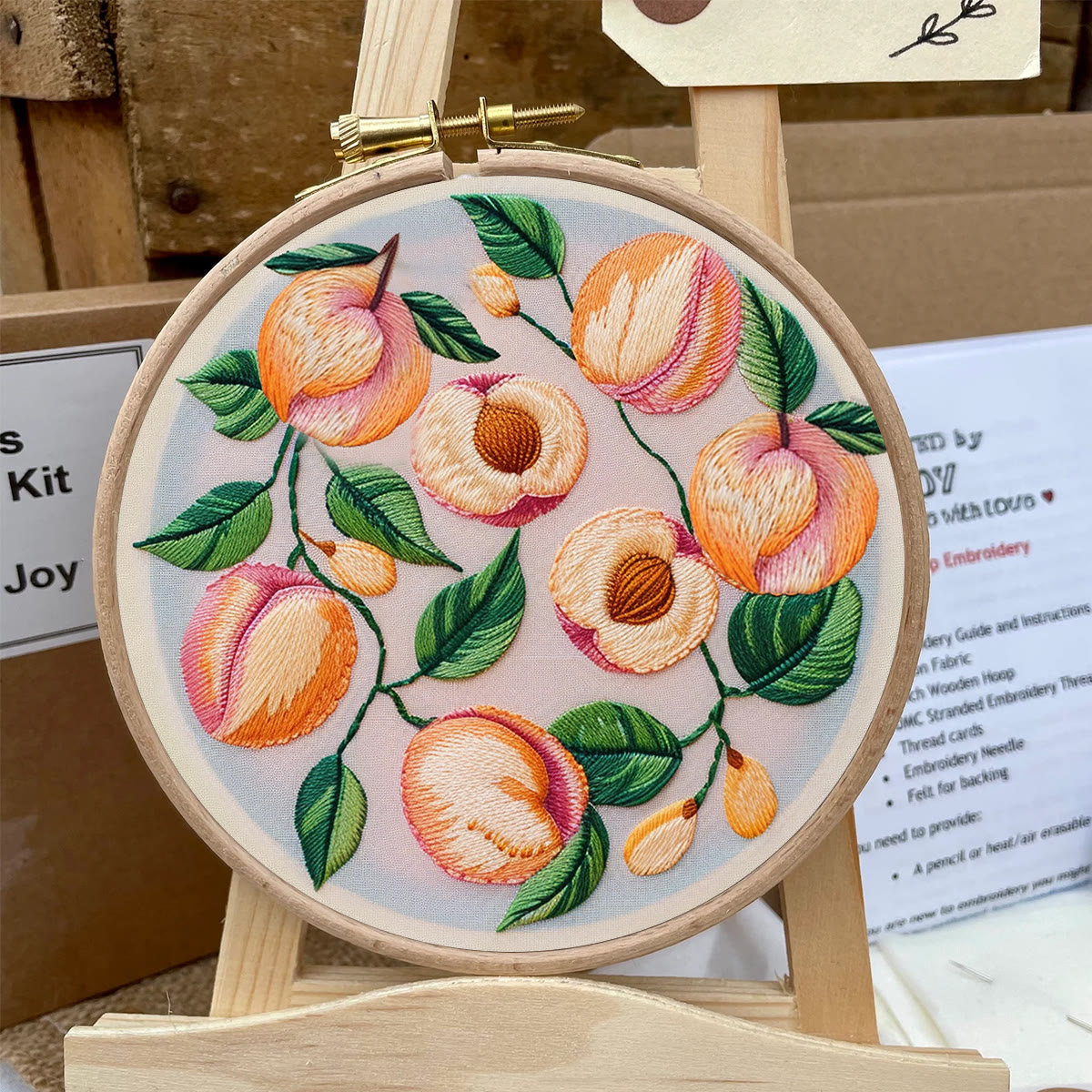 Rubbyoo Embroidery Kit-  Peach Petals - image 5