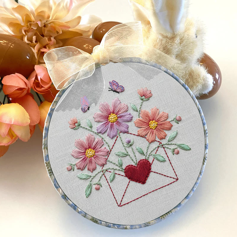 Rubbyoo Embroidery Kit - Flower Letter | Beginner Handmade Craft | Unique Stitch Artwork - image 5