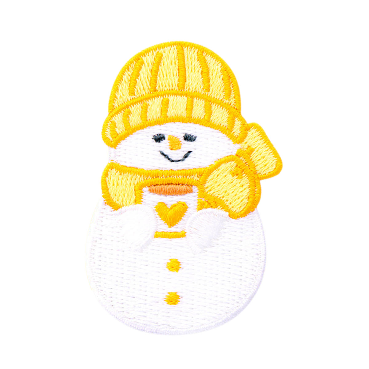 Rubbyoo Winter Snowman Embroidered Patch - Christmas Iron-on Applique | Perfect For Backpack Decoration - Yellow snowman - image 12