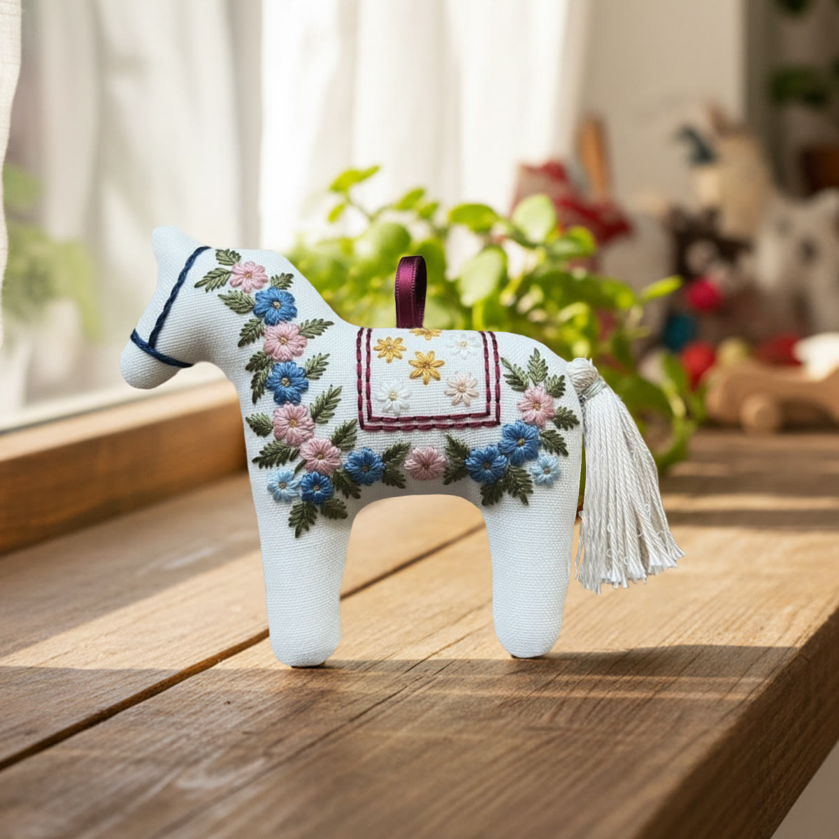 Rubbyoo Horse Embroidery Kit - Floral Wreath | Animal Handmade Art | Diy Stitch Craft  - image 3