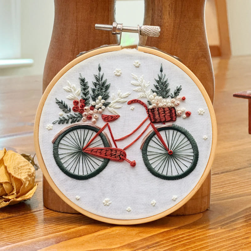 Rubbyoo Embroidery Kit-  Christmas Bike - image 4