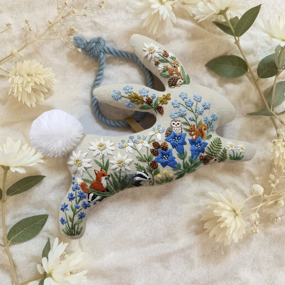 Rubbyoo Rabbit Embroidery Kit - Fox And Owl In The Fairy Tale | Relaxing Handicraft Art Project  |  Aesthetic  Animated Style Decor - image 5