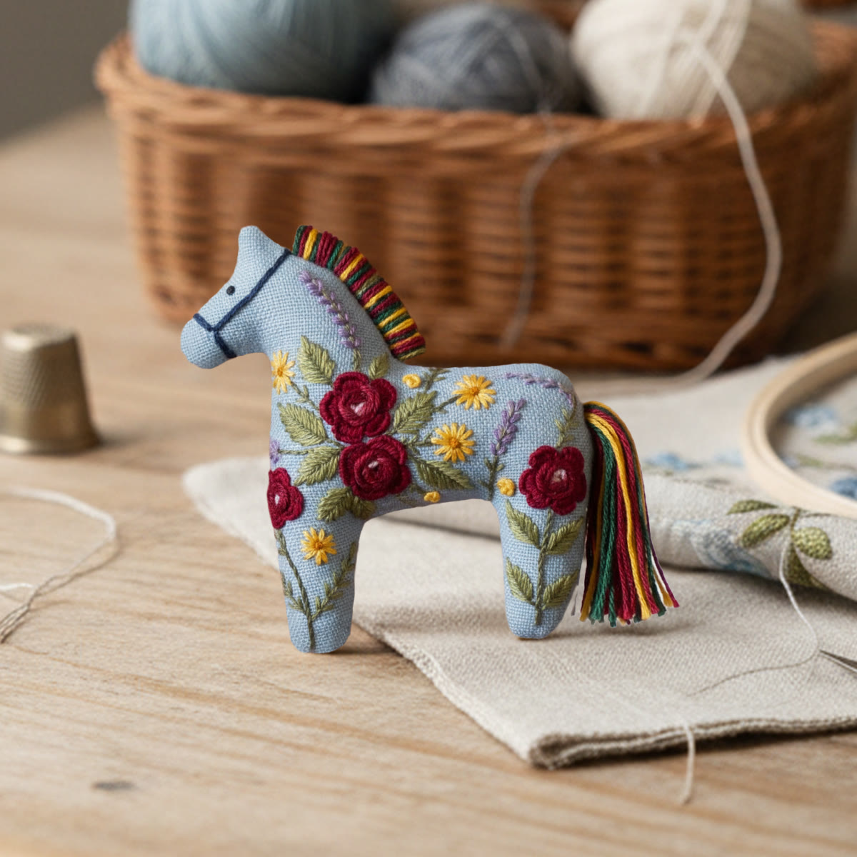 Rubbyoo Horse Embroidery Kit - Charming Flower | Zodiac Animal Ornament | Creative Handmade Craft - image 6