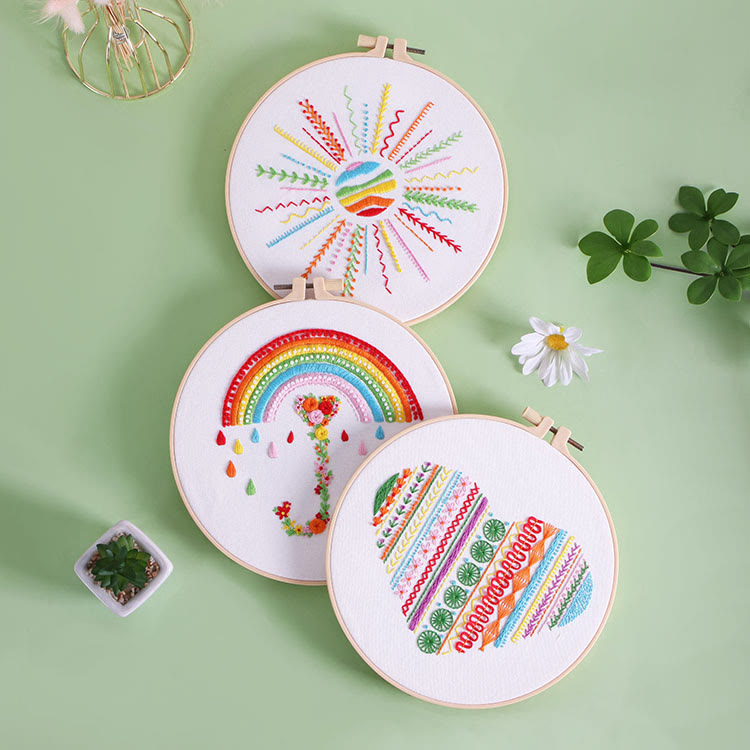 Rubbyoo 3-piece Embroidery Starter Kit - Diy Colourful Design | Creative Stitch Artwork | Perfect For Handmade Beginner  - image 7