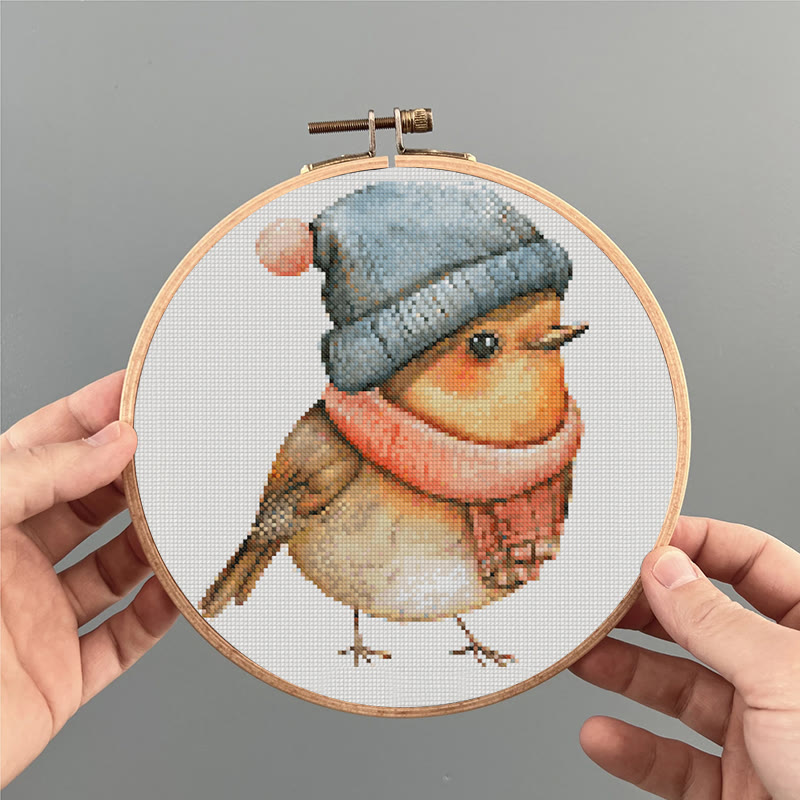  Cross Stitch Kit - Lovely Chick | Winter Room Ornament  | Handmade Animal Craft  - image 6