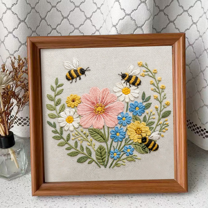 Rubbyoo Embroidery Kit - Spring Time | Needlework For Home Decoration | Handmade Art Craft - Embroidery Kit Plus An Extra Frame - image 9