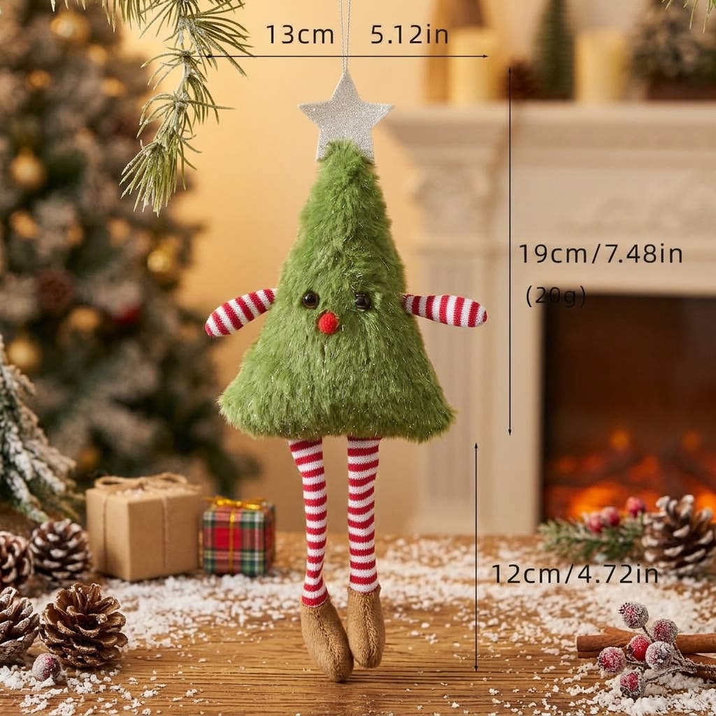 Rubbyoo Charming Plush Xmas Tree Hanging – Funny Christmas Accent | Cozy Festive Party Ornament - A - image 13