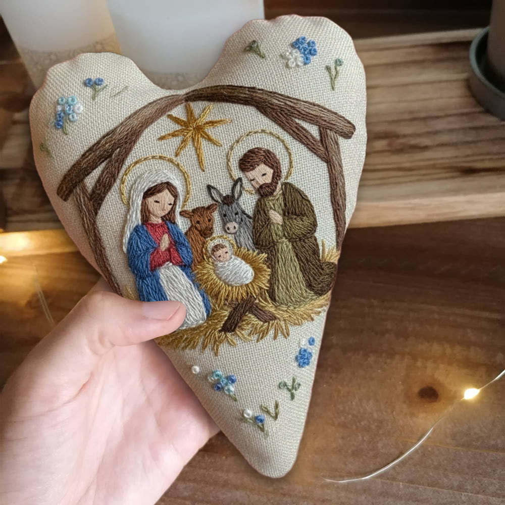 Rubbyoo Heart Embroidery Kit - Nativity Scene | Christmas Decoration | Meaningful Gift For Religious Enthusiasts - image 10