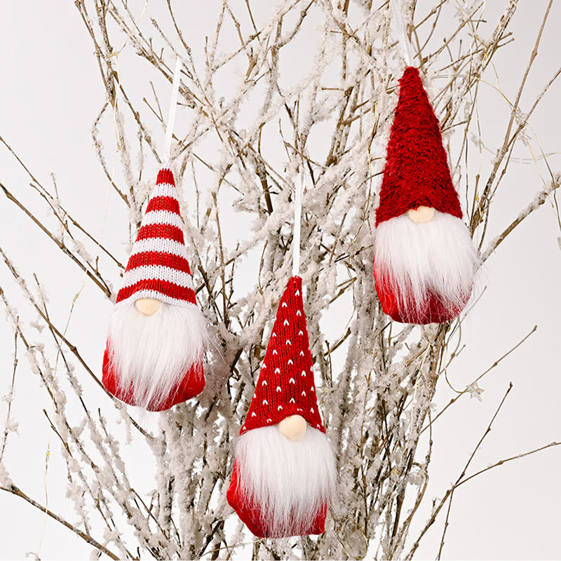 Rubbyoo 3 Pcs Gnomes Ornaments - Christmas Colourful Plush Doll | Adorable Xmas Tree Decor  - image 6