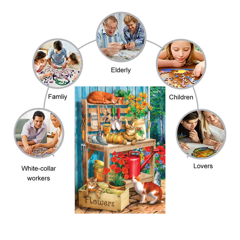 Rubbyoo Potting Table  - Wooden Jigsaw Puzzle