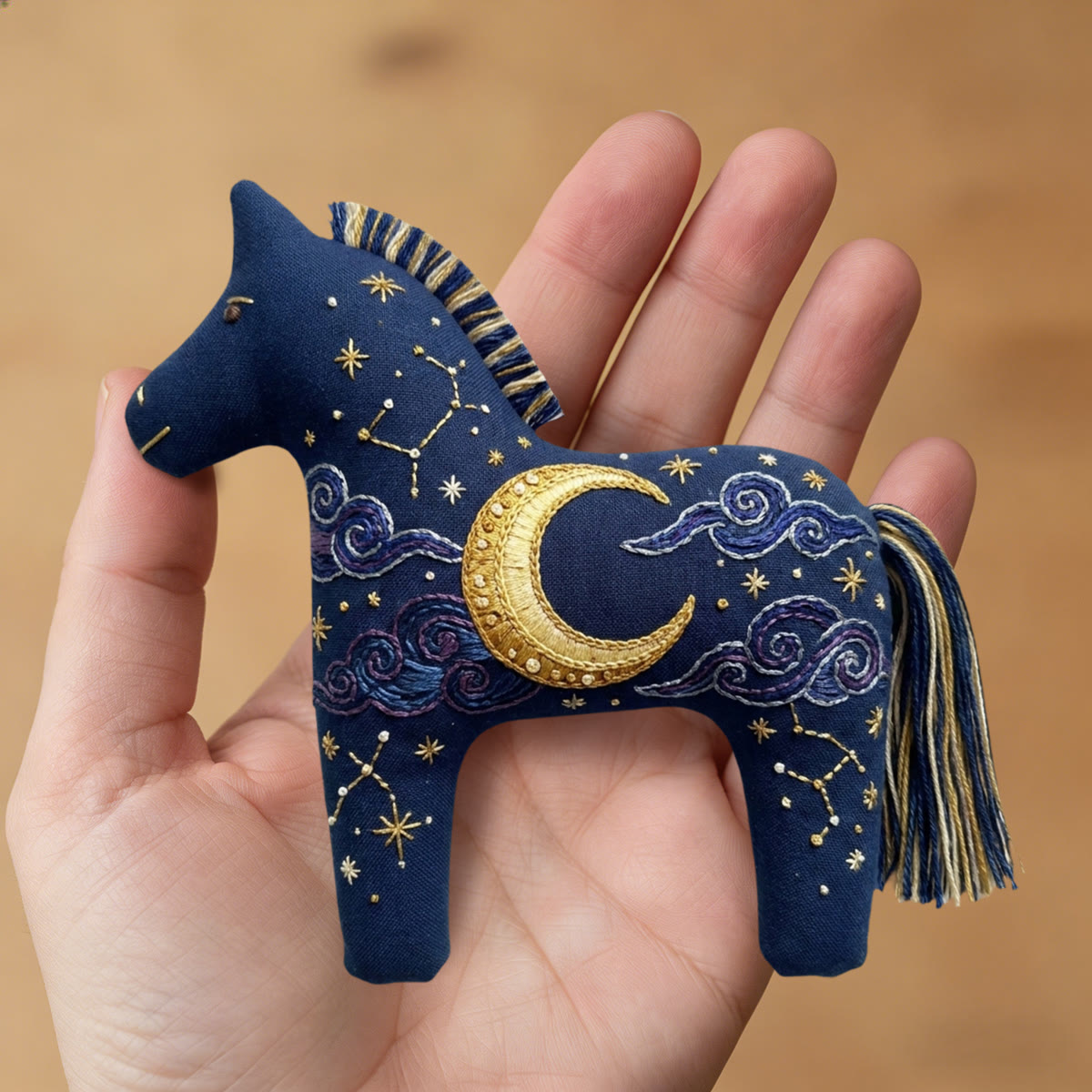 Rubbyoo Dala Horse Embroidery Kit - Starry Night Sky | Meaningful Pendant Gift | Celestial Aesthetic Room Decor - image 8
