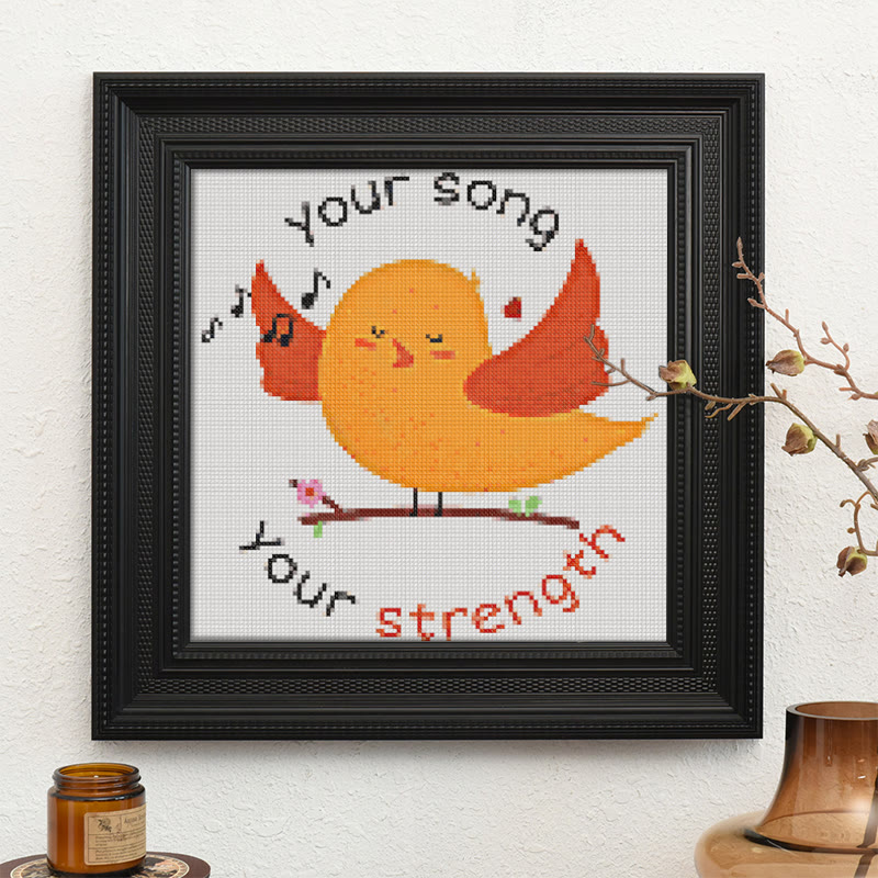  Cross Stitch Kit - Positive Singing Bird | Diy Decorative Artwork | Nice Handicraft For Friends - image 10