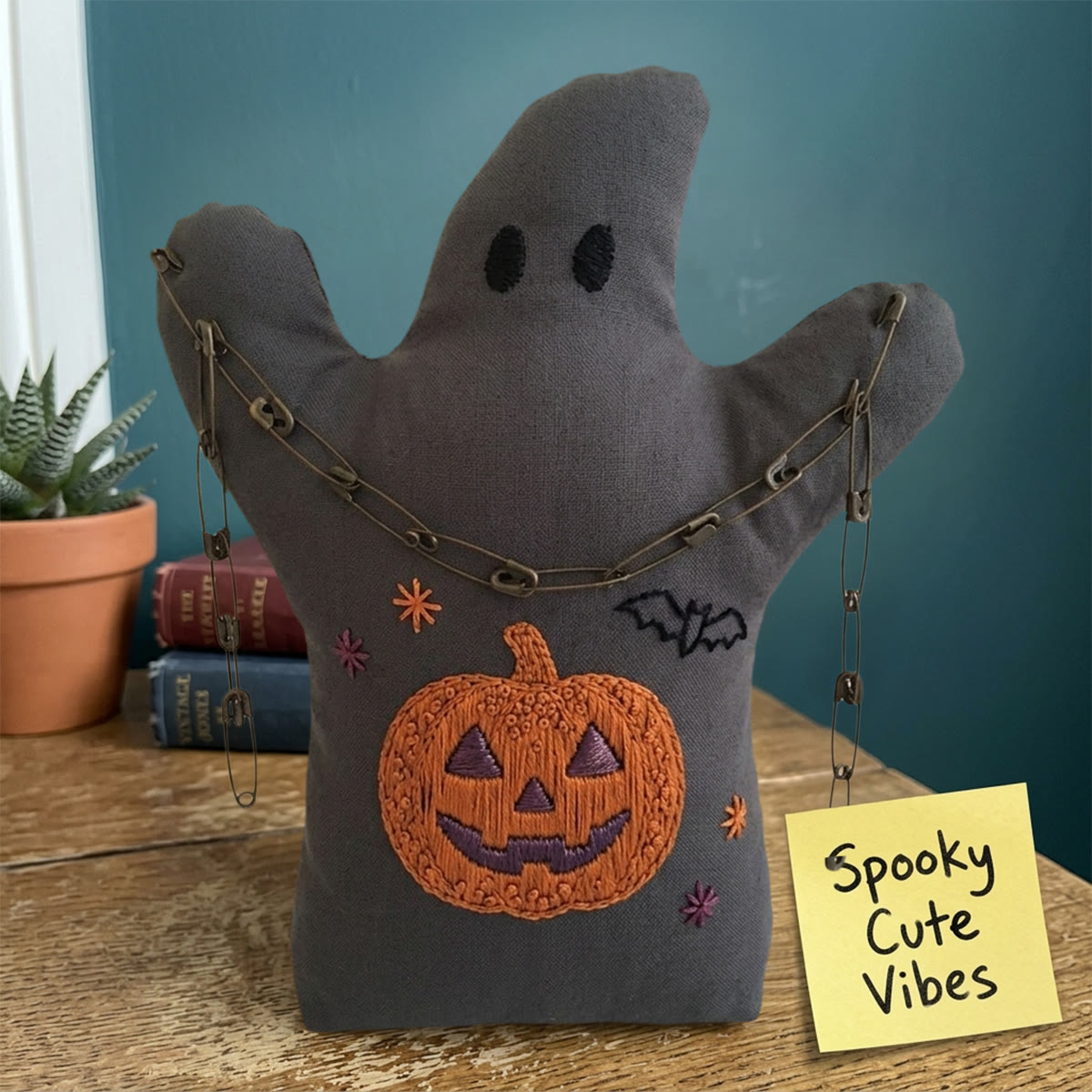 Rubbyoo Ghost Embroidery Kit - Mysterious Jack-o-lantern | Perfect Halloween Party Accent | Ideal Holiday Craft For Beginners - image 7