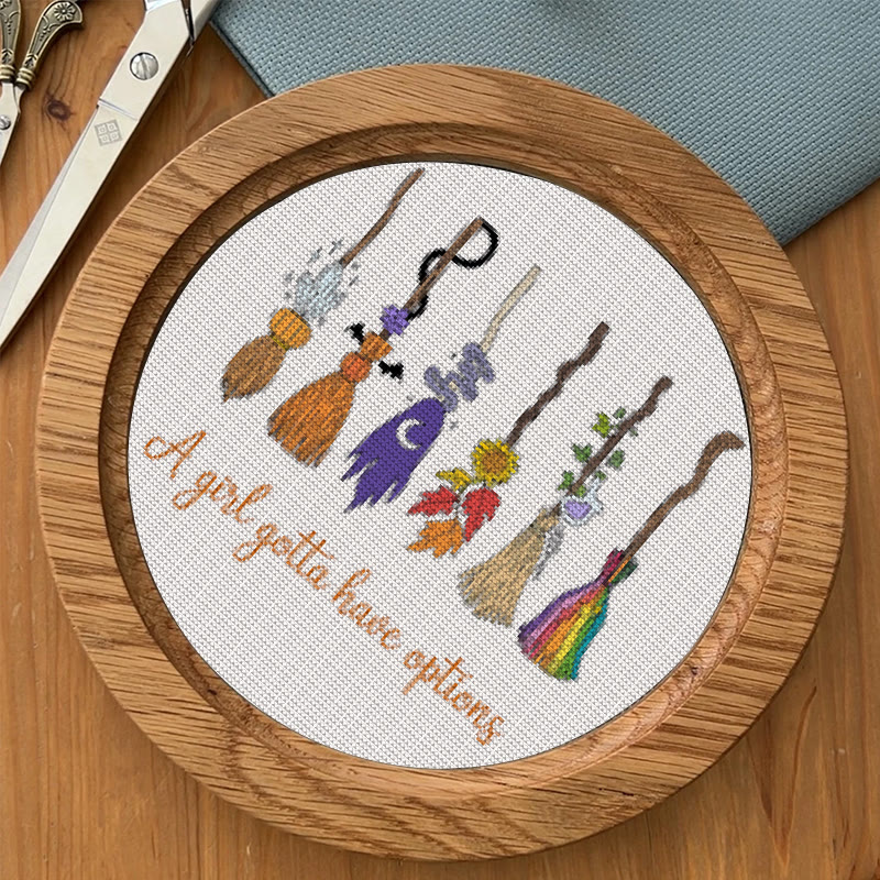  Cross Stitch Kit - Magic Broom | Halloween Decorative Craft | Diy Wall Collection  - image 9
