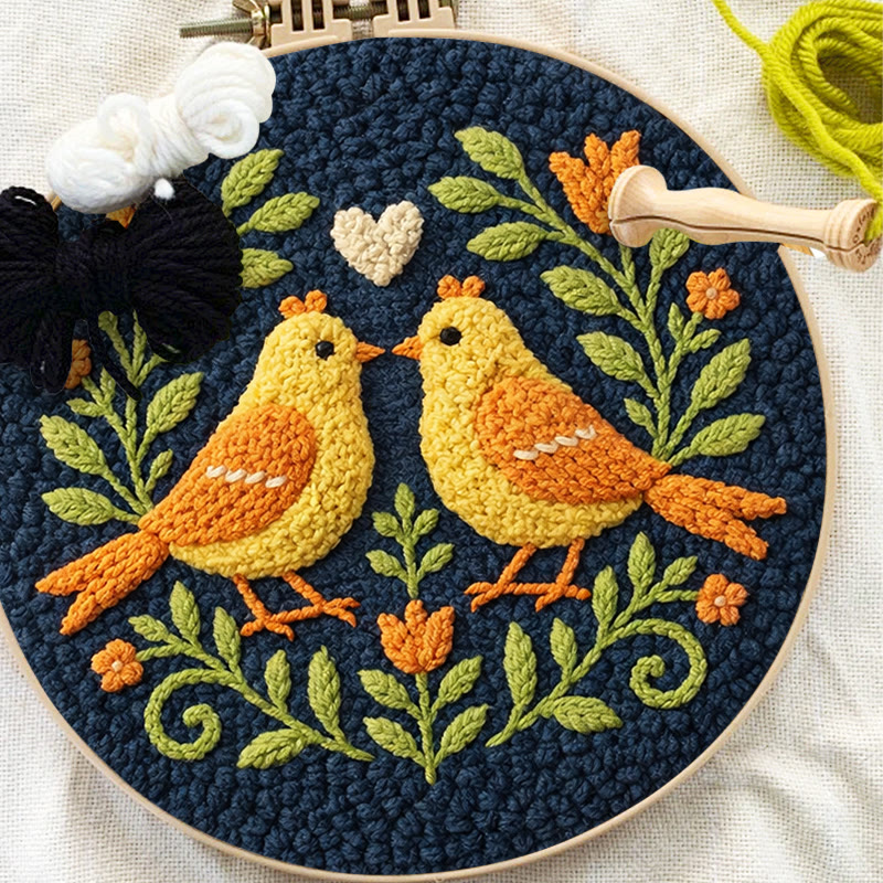 Heart-tethered Twin Birds Punch Needle Kit – Couple-focused Gifting Must-have | Warm Ambiance Decor - image 11