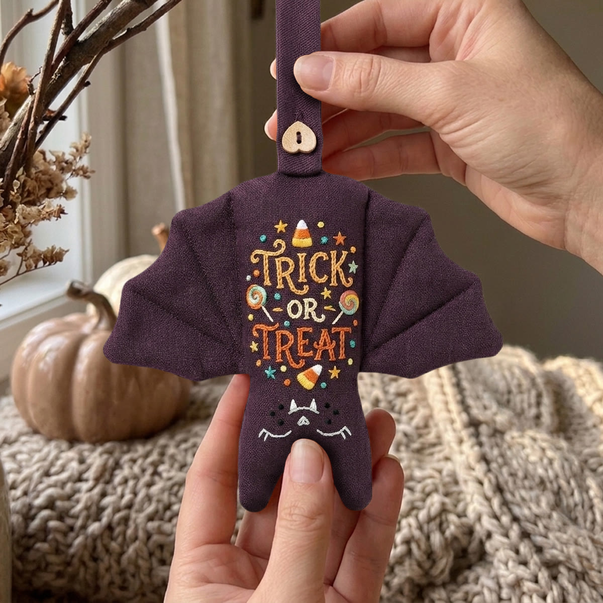 Rubbyoo Bat Embroidery Kit - Trick Or Treat | Gift For Kids | Halloween Tree Hanging - image 10