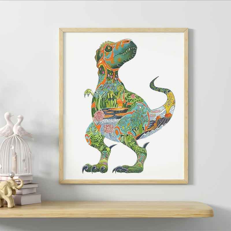 Rubbyoo Daniel Mackie Tyrannosaurus Rex - Wooden Jigsaw Puzzle
