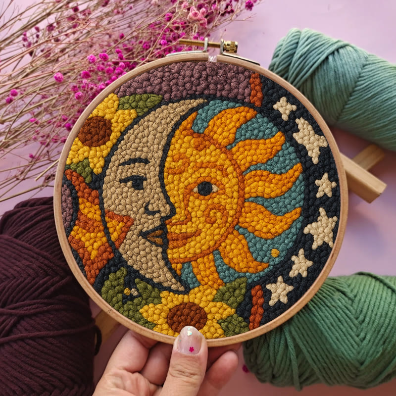 Sun And Moon Punch Needle Kit - Creative Yarn Decor | Perfect Gifts For Crafter  - image 4