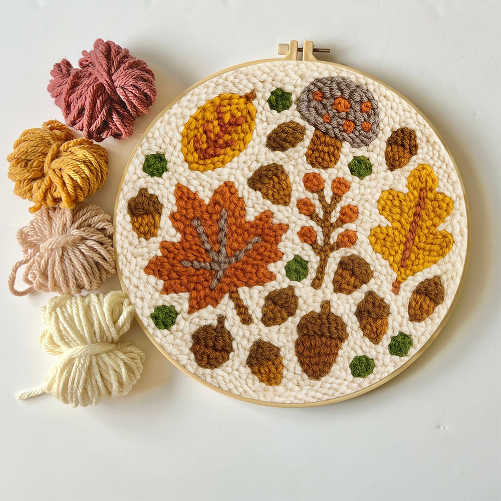 Fallen Plants Punch Needle Kit - Autumn Desk Decoration | Easy Handmade Artwork - image 7