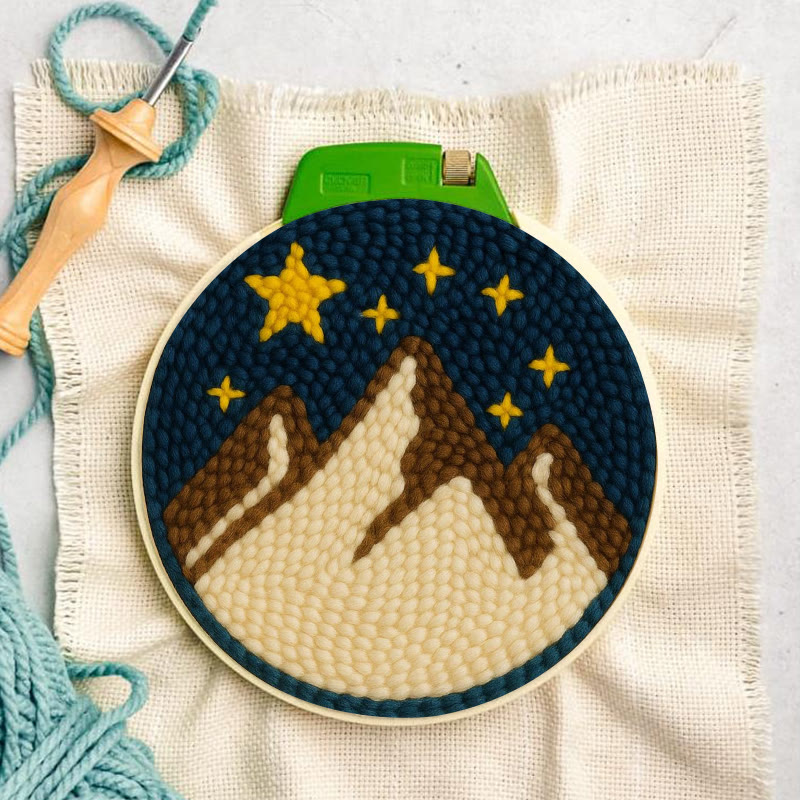 Desert Night Punch Needle Kit - Landscape needle artwork  | Beginner Friendly Craft - image 6