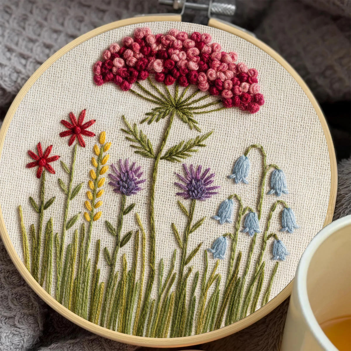 Rubbyoo Embroidery Kit - Floral Art  | Diy Versatile Decoration | Handmade Meaningful Gift - image 5