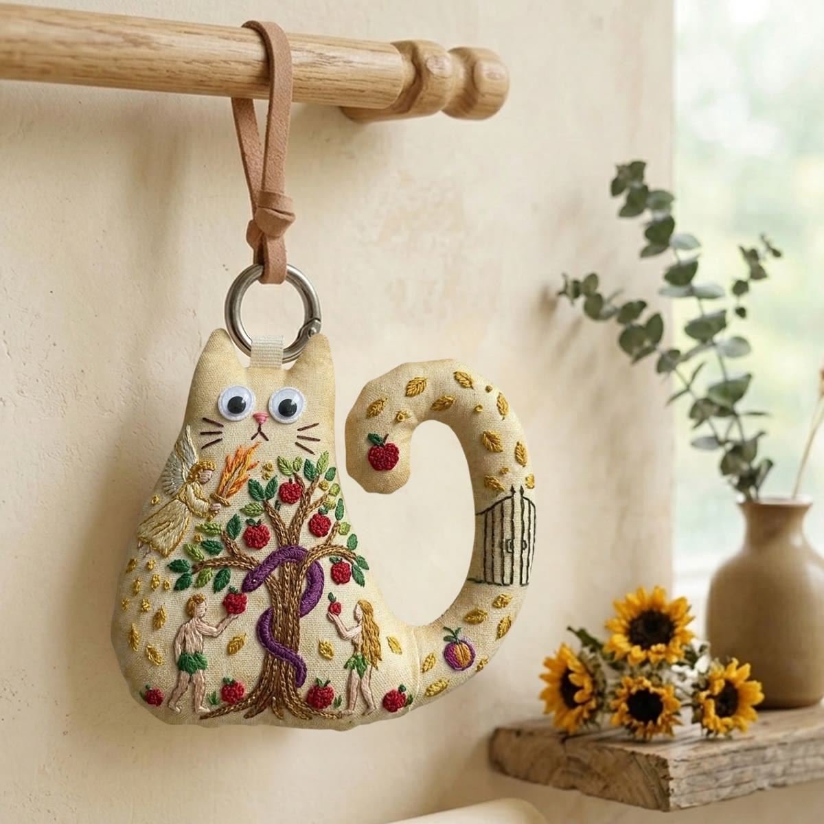 Rubbyoo Cat Embroidery Kit - Garden Of Eden | Unique Birthday Gift | Vintage Style Charm - image 4