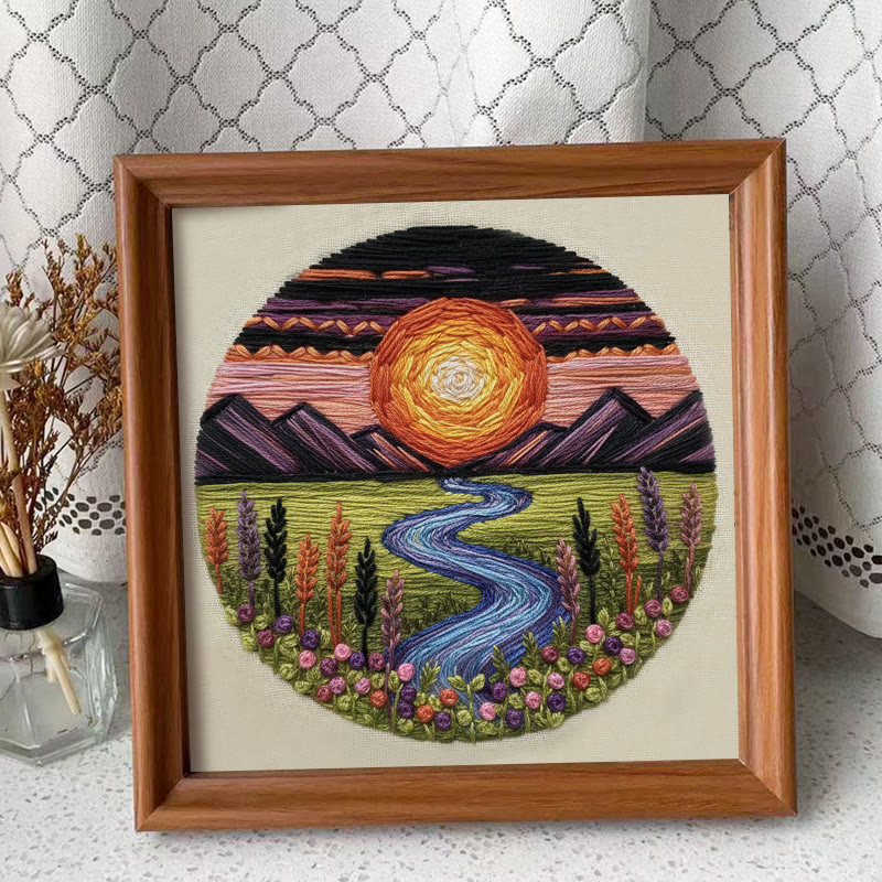 Rubbyoo Embroidery Kit - Mystery View | Special Landscape Craft | Decorative Hoop Art - Embroidery Kit Plus An Extra Frame - image 10