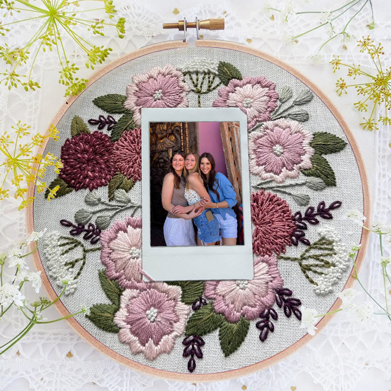 Rubbyoo Embroidery Photo Frame Kit - Blooming Moment | Diy Floral Craft | Perfect Gifts For Wedding  - image 4