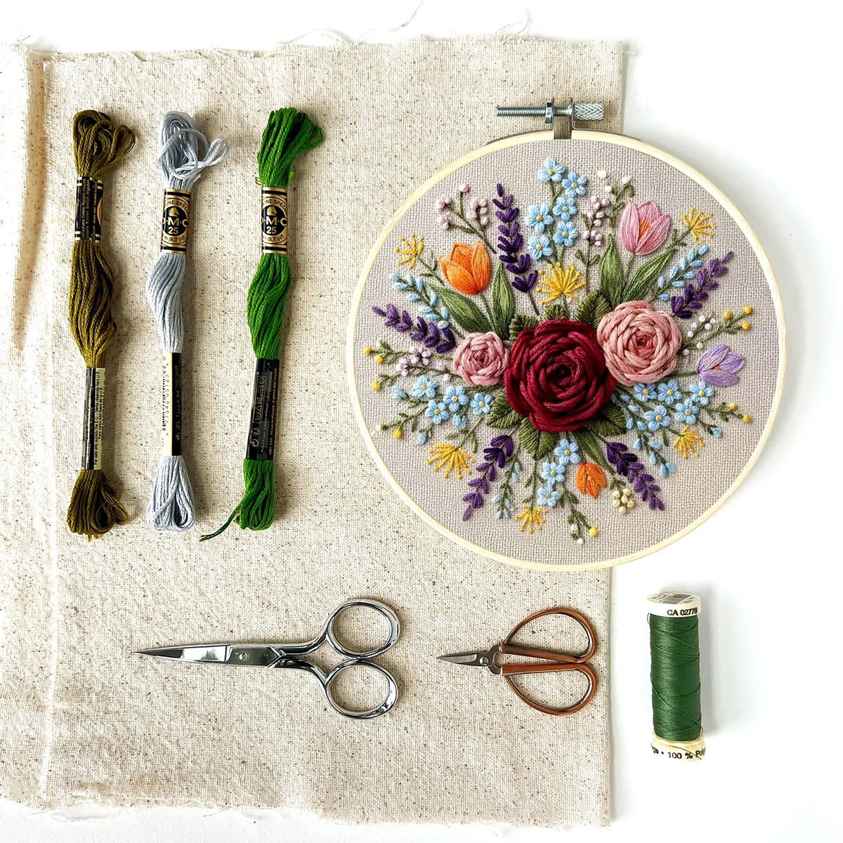 Rubbyoo Embroidery Kit - Romantic Roses | Handmade Gift For Her | Diy Valentine Day Gift - image 10