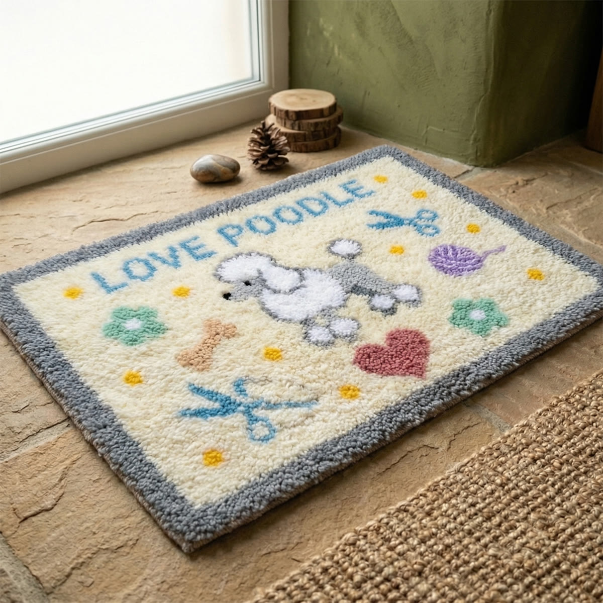 Rubbyoo Latch Hook Rug Kit - Love Poodle | Adorable Home Decoration | Perfect Gift For Puppy Lovers - image 5