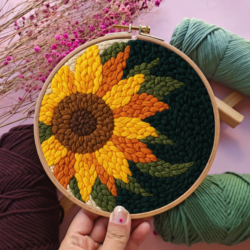  Sunflower Punch Needle Kit - Handmade Floral Craft | Perfect For Room Decor - image 7