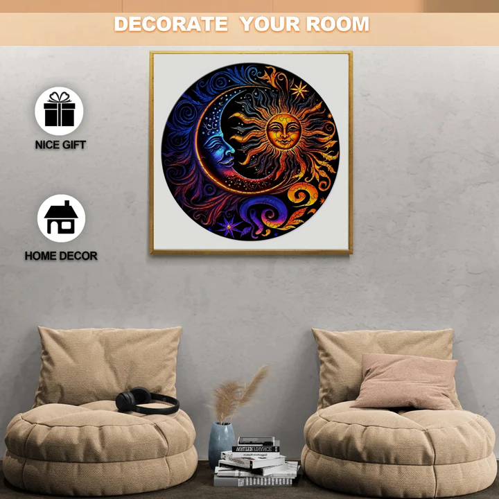 Moon And Sun - Wooden Jigsaw Puzzle