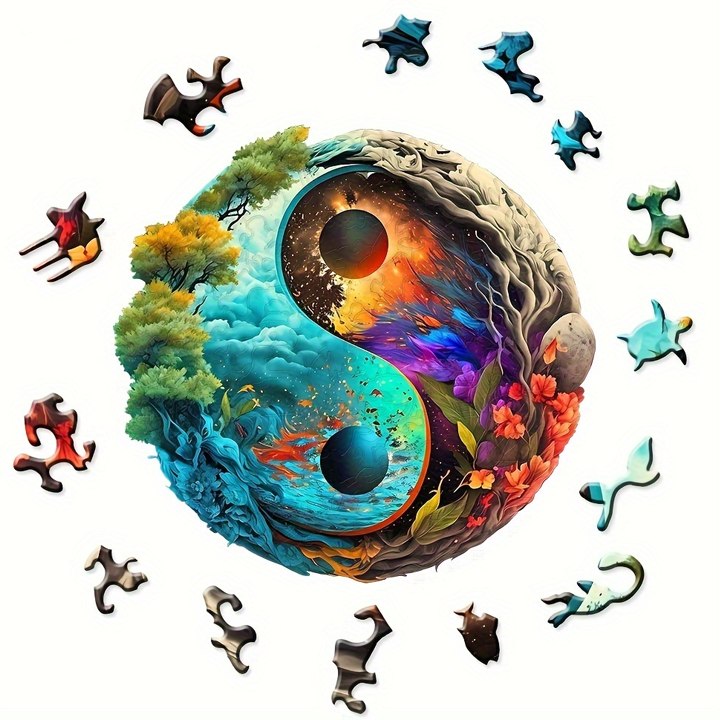 Yin Yang Forest - Wooden Jigsaw Puzzle