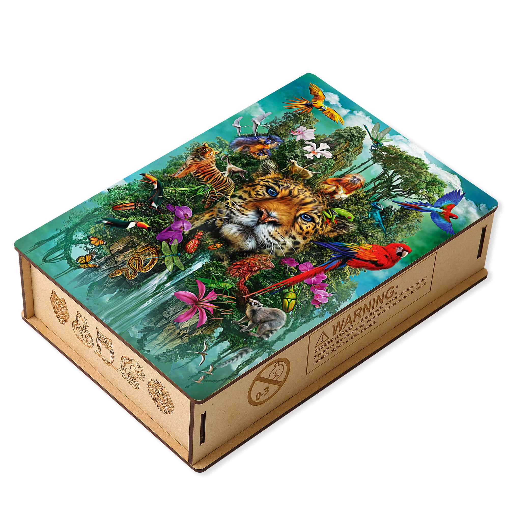 Animals in the Jungle - Wooden Jigsaw Puzzle