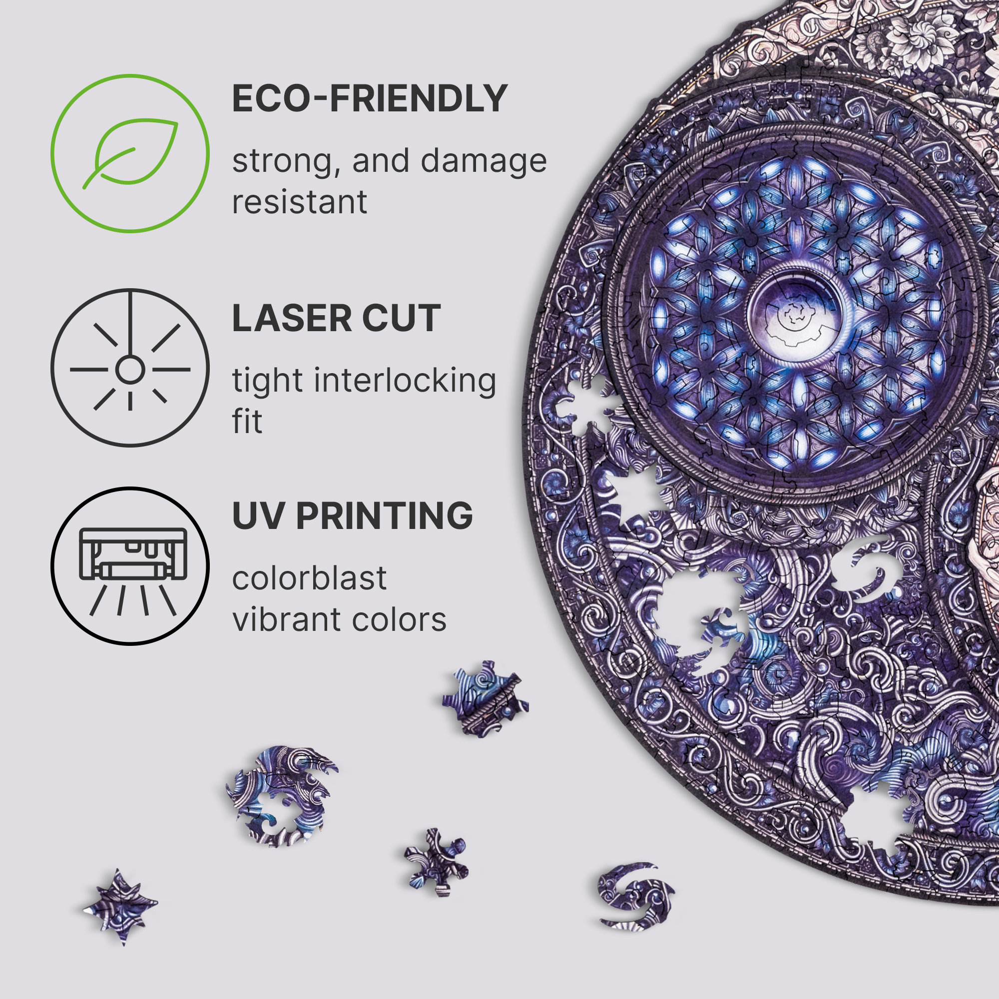 UNIDRAGON Mandala - Wooden Jigsaw Puzzles