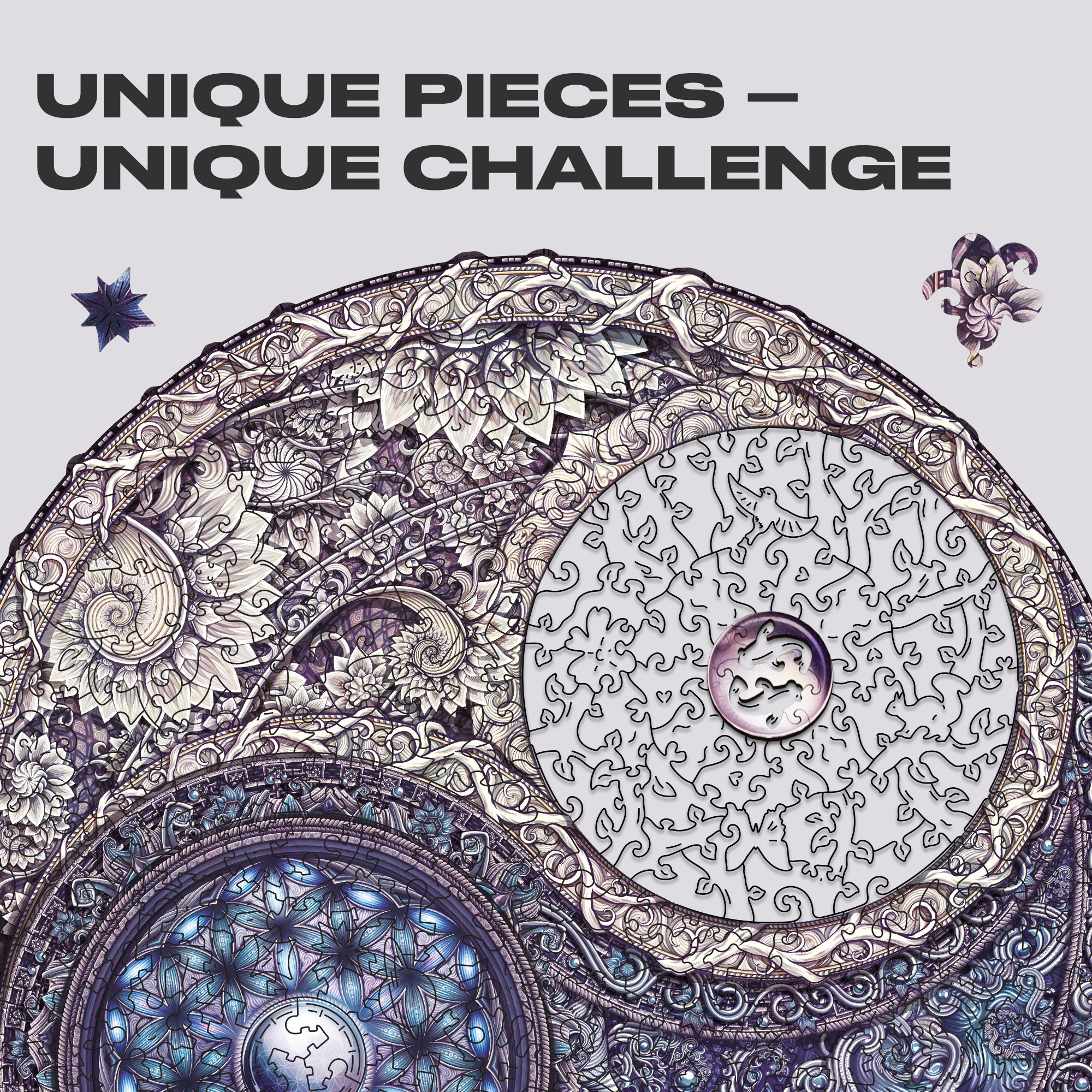UNIDRAGON Mandala - Wooden Jigsaw Puzzles