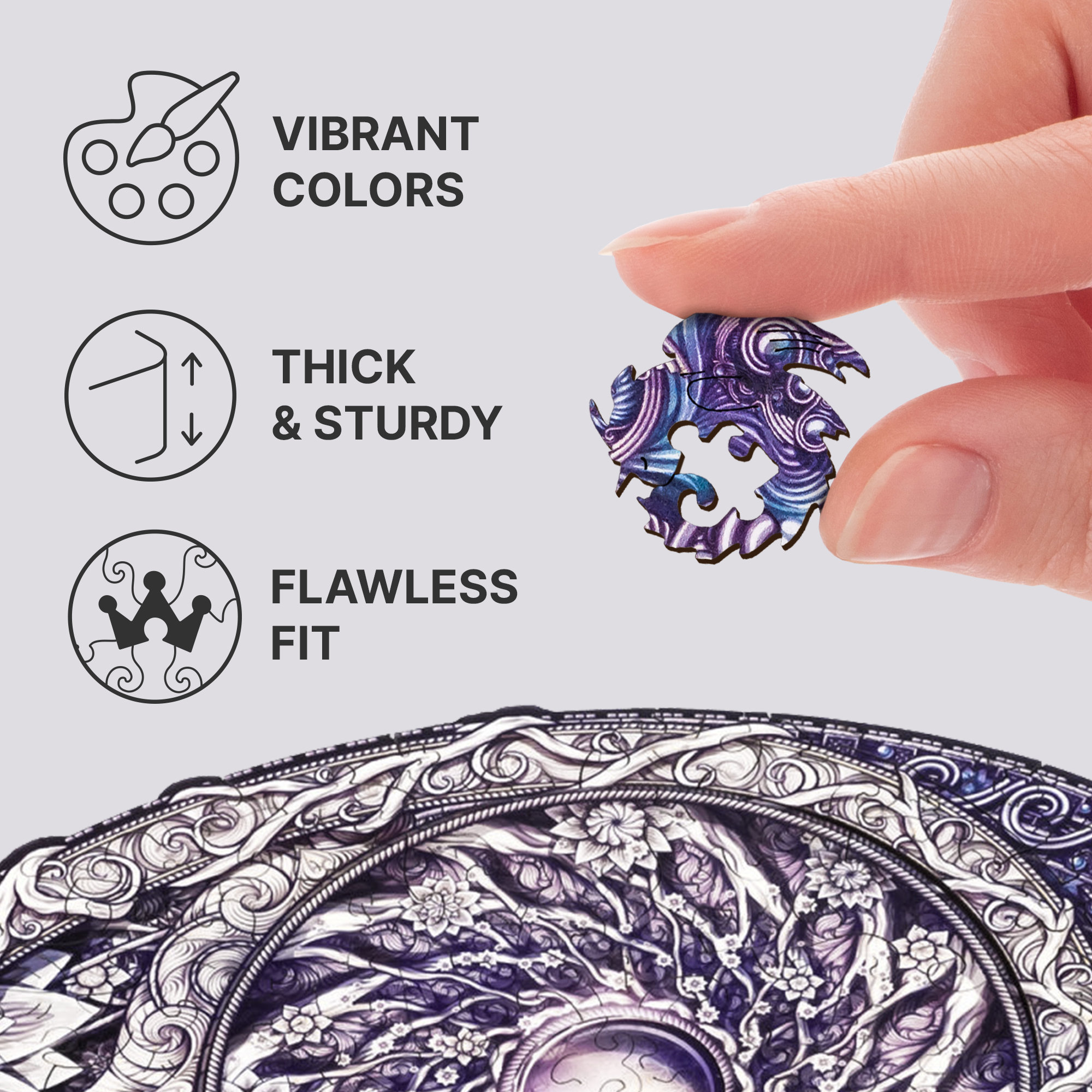 UNIDRAGON Mandala - Wooden Jigsaw Puzzles