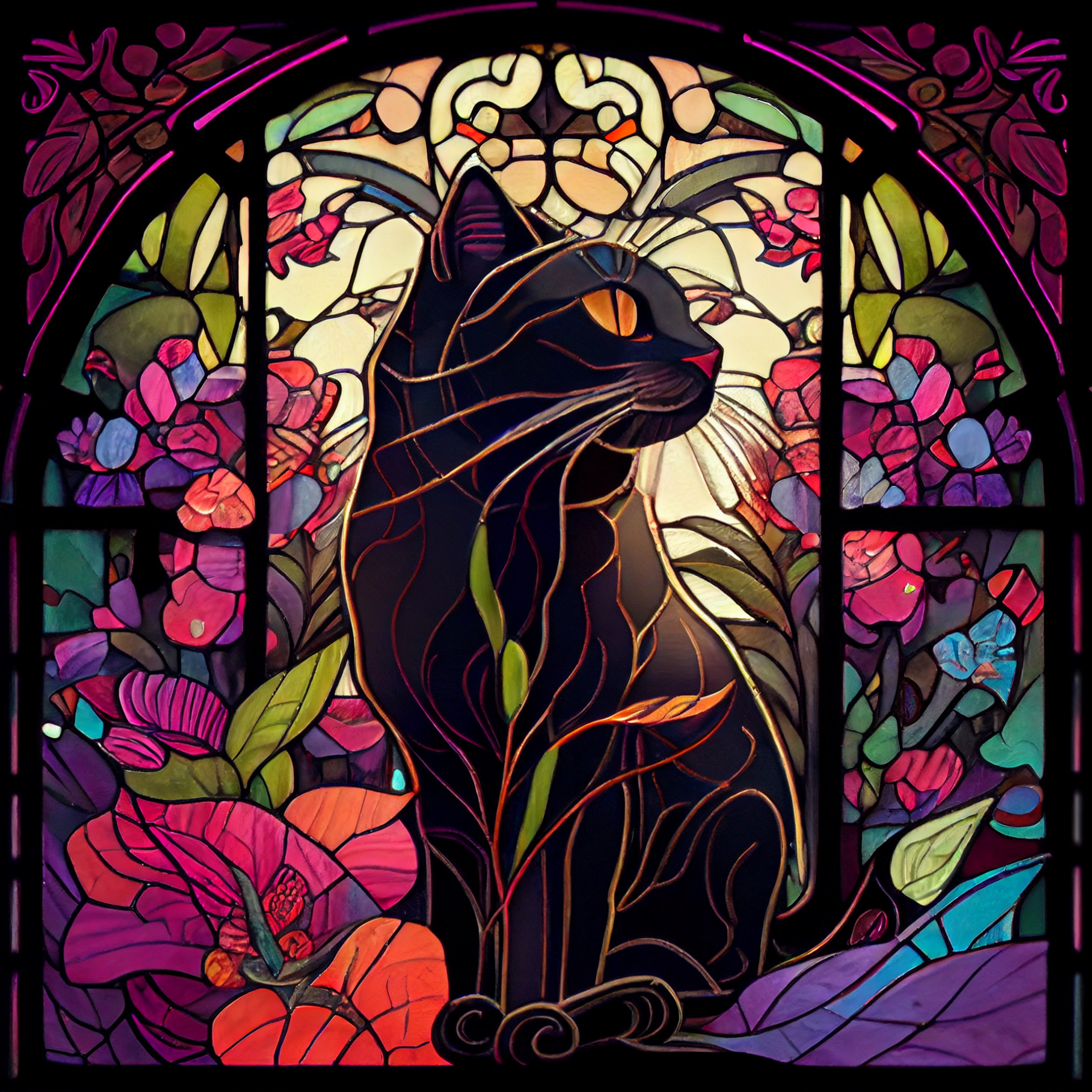 Lazy Mysterious Black Cat -Wooden Jigsaw Puzzle