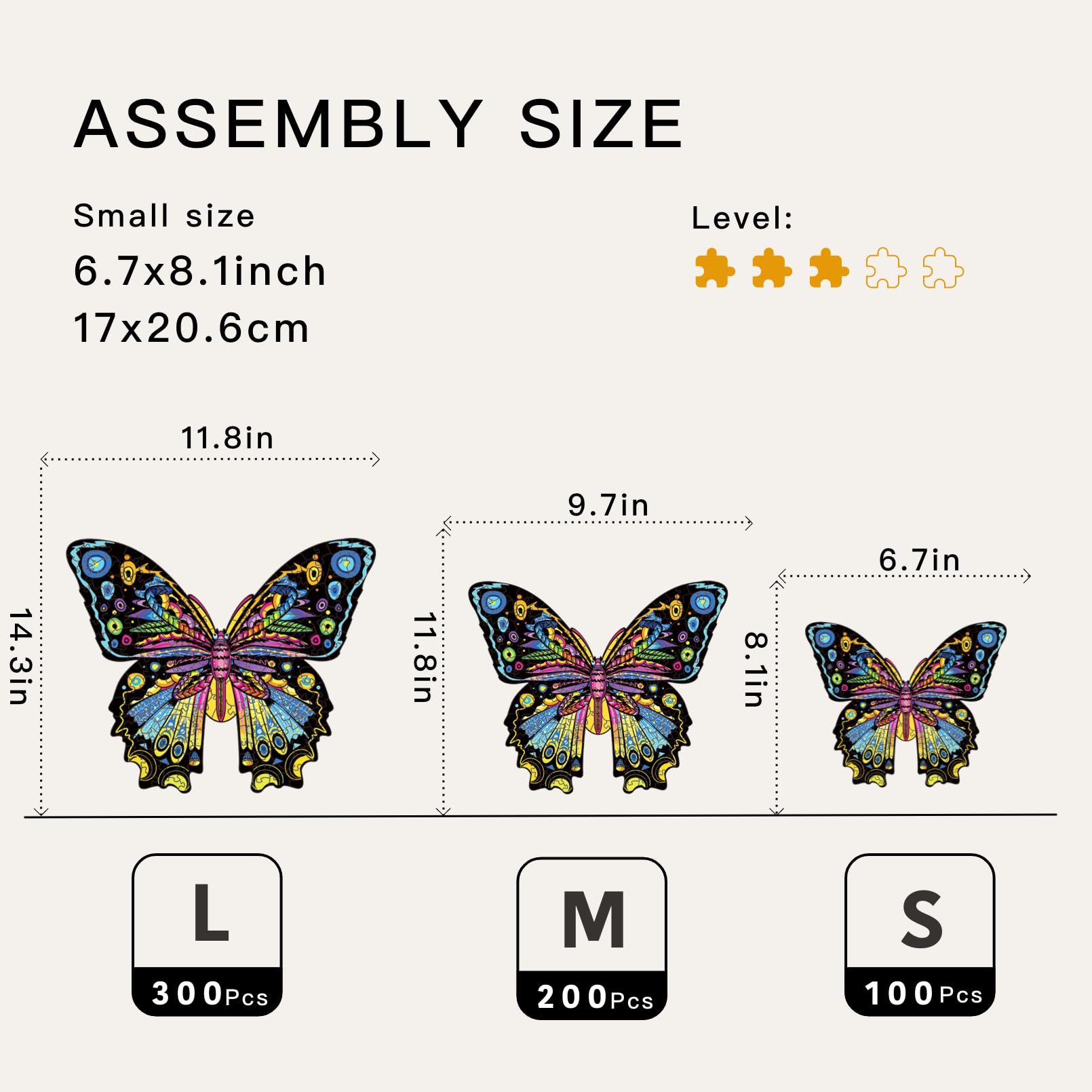 NeonButterfly - Wooden Jigsaw Puzzle