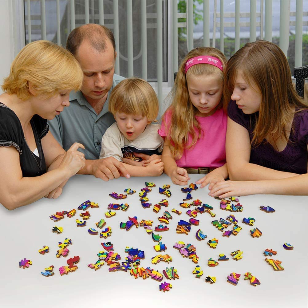 Colourful Sika Deer - Wooden Jigsaw Puzzle