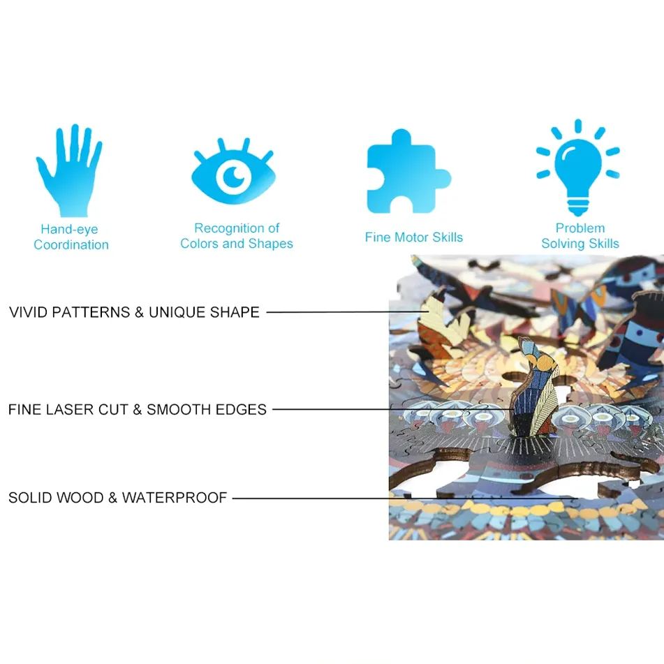 Deerbird - Wooden Jigsaw Puzzle