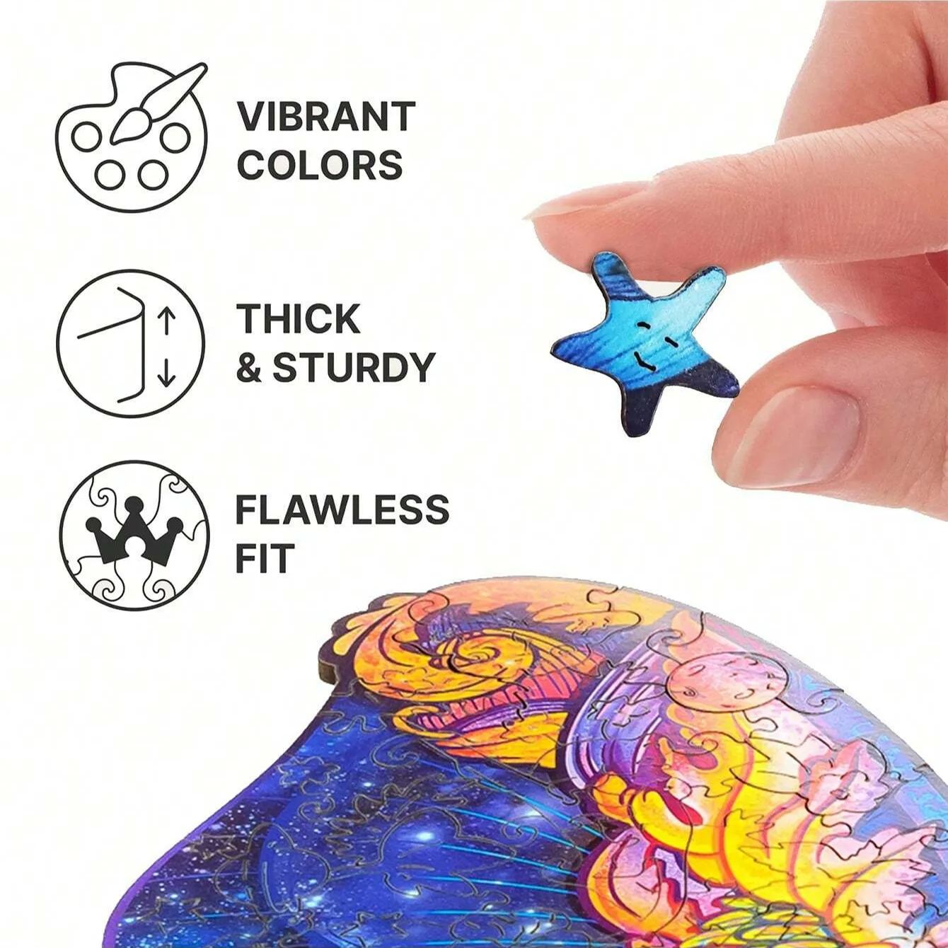 Magnificent Butterfly - Wooden Jigsaw Puzzle